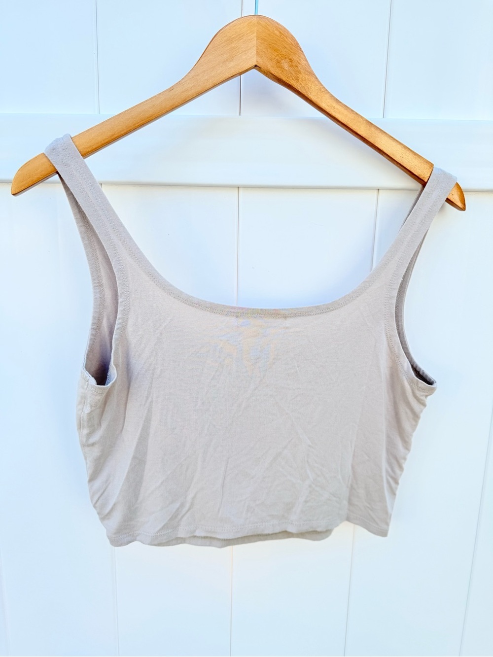 Z Supply Crop Tank Top in Light Taupe - Picture 2 of 4